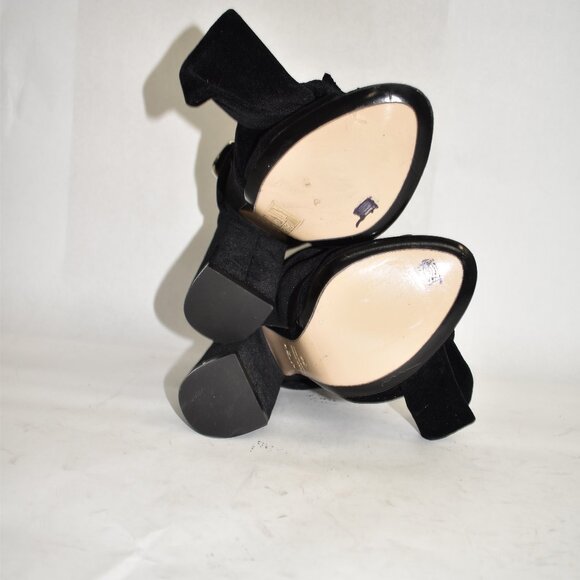 $660 Nº21 Stars Embellished Knotted Black Velvet Heel Sandal 36 (TPO2) V - Picture 6 of 7